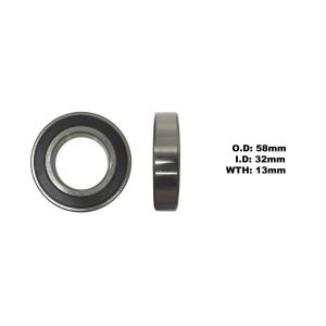 Bearing 60/32DDU (ID 32mm x OD 58mm x W 13mm)