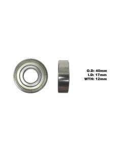 Bearing 6203ZZ (ID 17mm x OD 40mm x W 12mm)