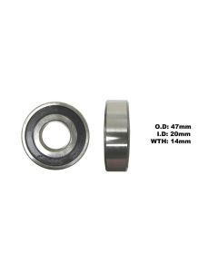 Bearing 6204DDU (ID 20mm x OD 47mm x W 14mm)